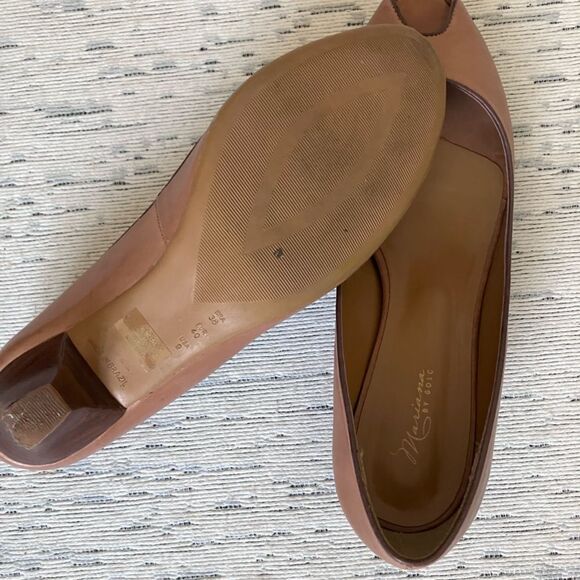 MARIANA by GOLC Nude Peep Toe Heels Size 9 - Picture 5 of 10